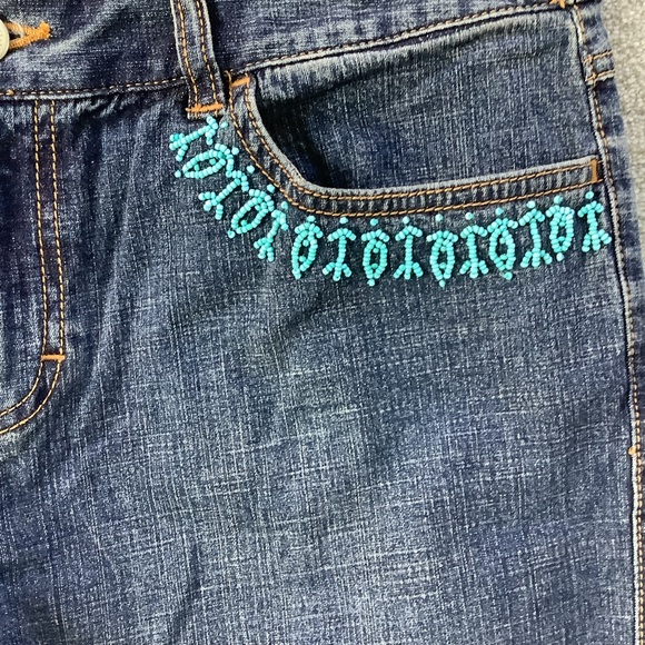Ann Taylor Loft Boot Leg Beaded Jeans Sz. 10P - Picture 5 of 7